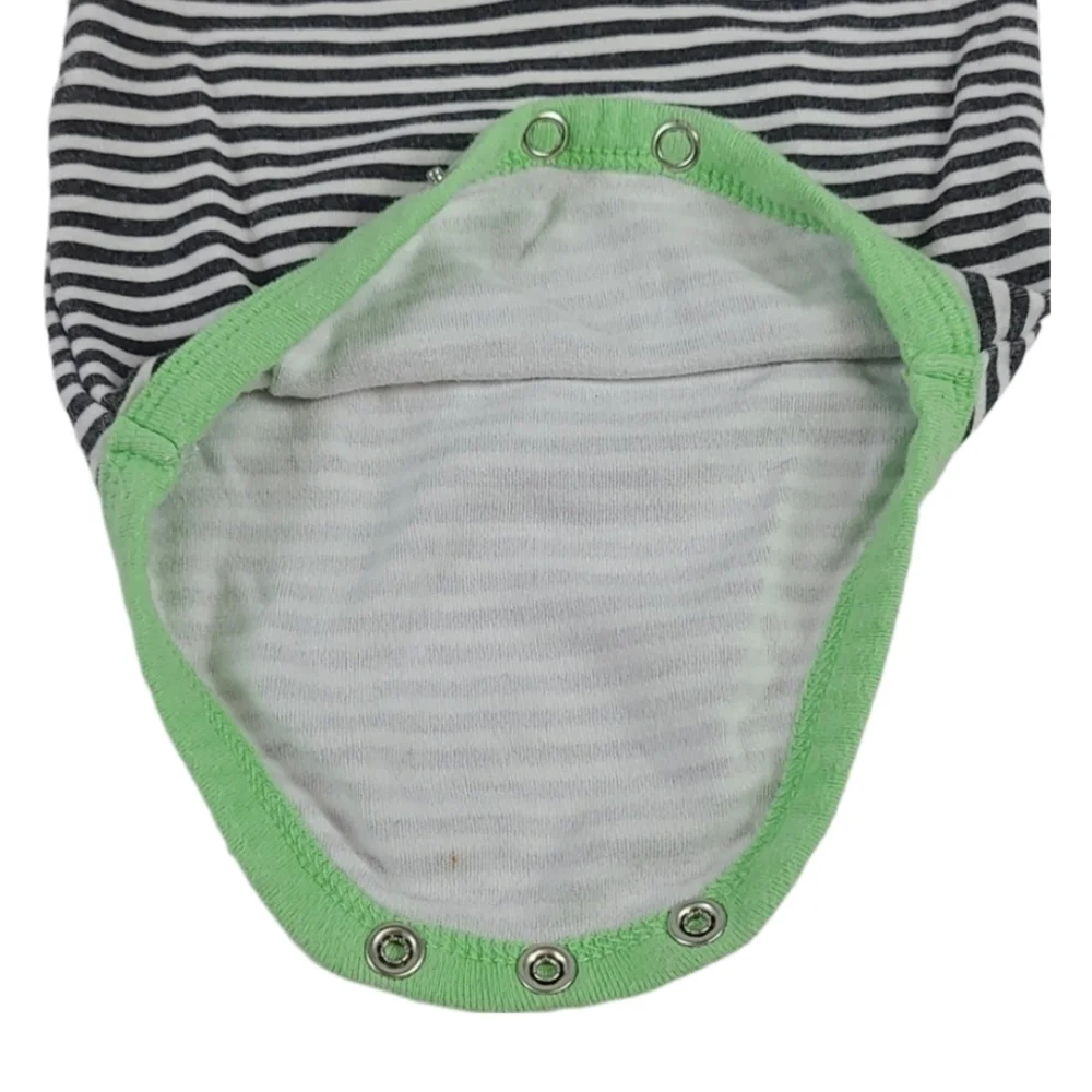 Baby Newborn Romper Short Sleeve Jumpsuit One Piece Outfit Happy Frog NB Green